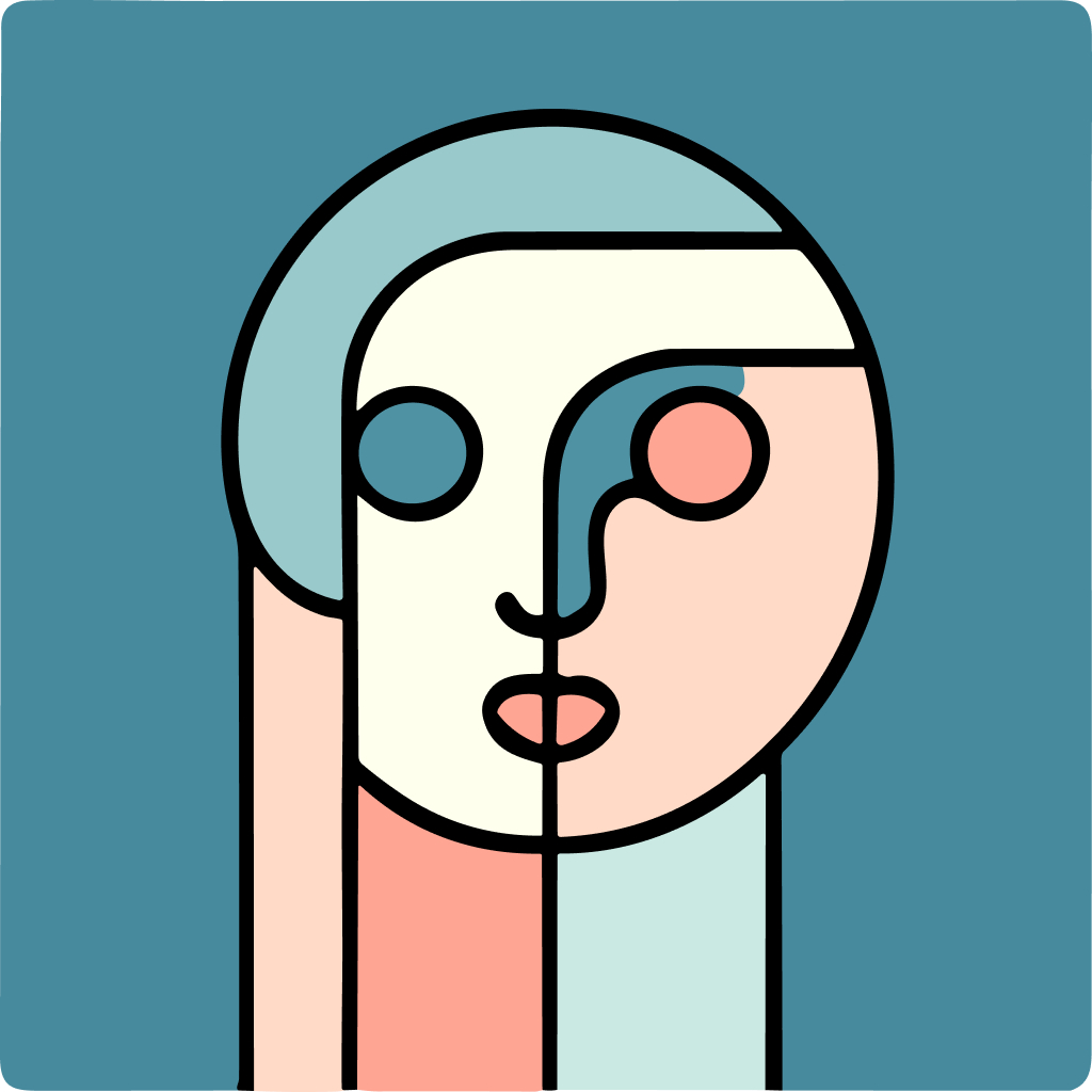 Free AI-generated Abstract AI avatar - Fake profile picture for UI design mockups