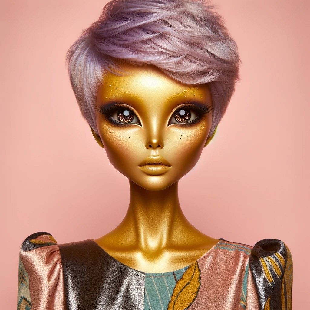 Free AI-generated Alien AI avatar - Fake profile picture for UI design mockups